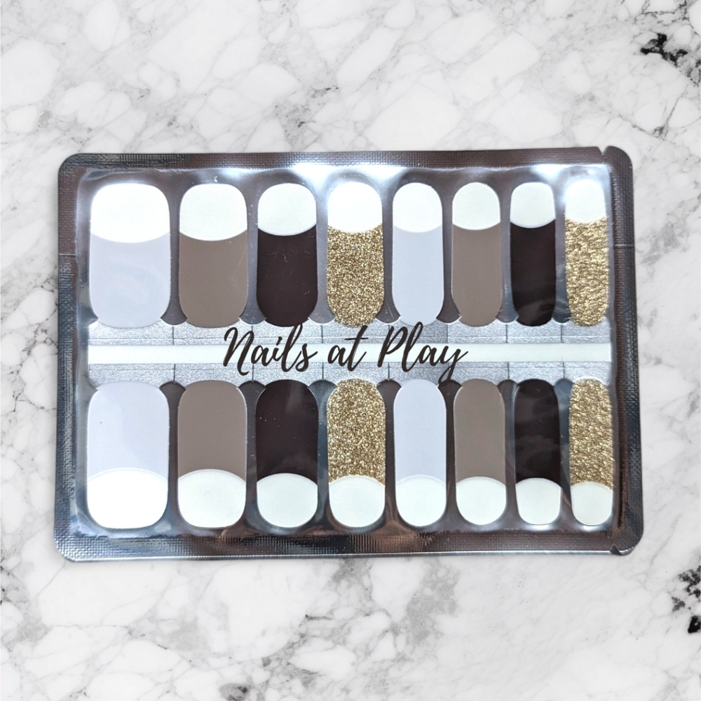 5 for $15 Nail Wraps- French Glitter Fade (transparent)